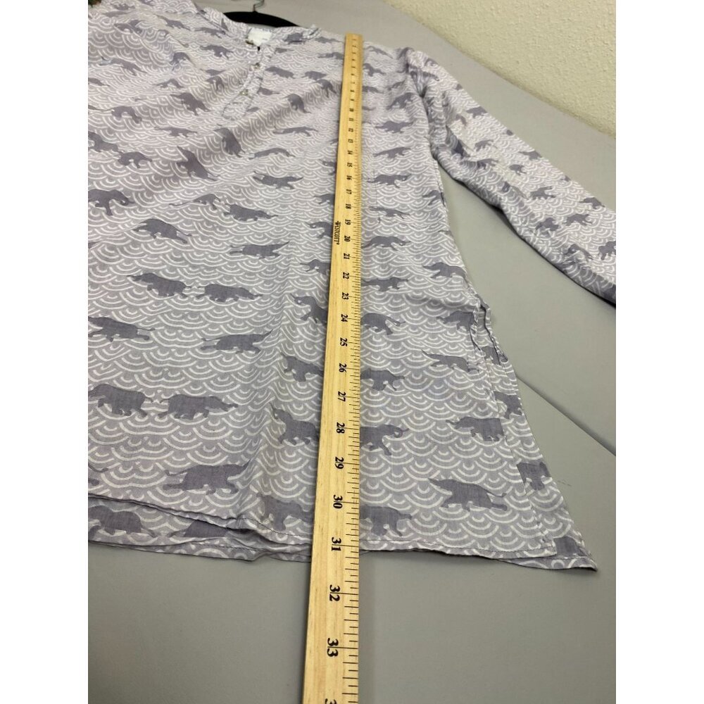 Foresta G Laurence Setton Tunic Long Sleeve Artsy Top Medium Boho Gray lagenlook - Picture 13 of 13